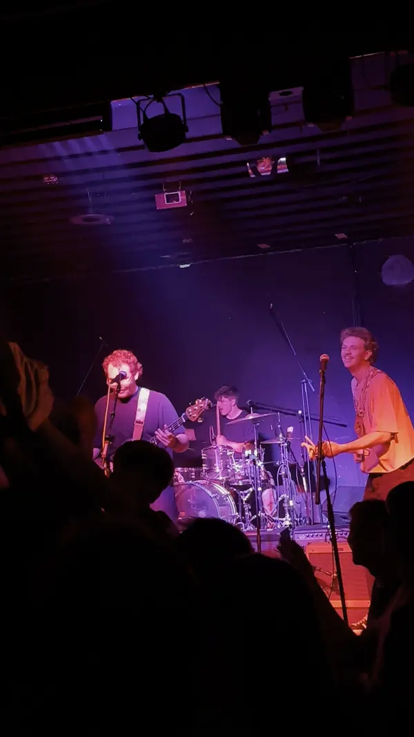 DogPaw playing to the crowd at the band's first show